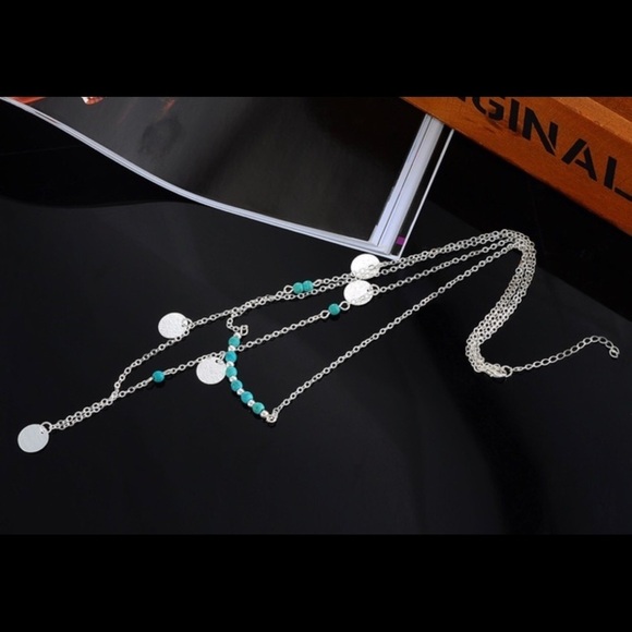 Boho 2 layer dainty choker necklace - Picture 5 of 8